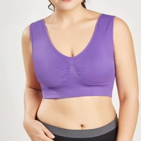 Casual Tops for Women Fit Women Color Plus Size Ultra-thin Large Bra Sports Bra Full Bra Cup Tops Ladies