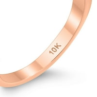 Ženski 7x ametist i dijamantski Twist prsten od 10k ružičastog zlata