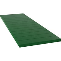 Ekena Millwork 15 W 48 H True Fit PVC horizontalni šlag modernog stila fiksne kapke, viridian zeleno