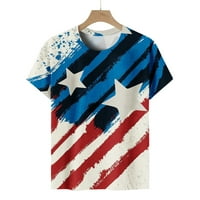 4th jula majice žene, Dan nezavisnosti Casual američka zastava Print Tops labavi kratki rukav Crew Neck tunika bluza Juli 4th ženske Patriotske majice Tees