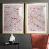 Wexford Home Rose Marble i Premium Framed Print, 18.5 24.5 - spreman za vješanje, zlato