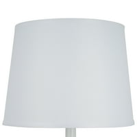 Cresswell rasvjeta 23 seoska stolna lampa, sjajna bijela završna obrada, uključena LED sijalica