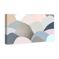 Wynwood Studio Abstract Wall Art Canvas Prints' Minimal Mountains ' Shapes-Pink, Blue