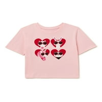 Grafičke majice za Valentinovo za djevojčice kratkih rukava, veličine 4-18