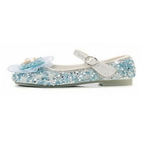 Colisha dječje cipele cipele luk Mary Jane sandale remen za gležanj Stanovi škola slatka kožna cipela Comfort princeza plava 6C