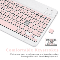 Punjiva Bluetooth tastatura i miš kombinovana Ultra tanka tastatura pune veličine i ergonomski miš za