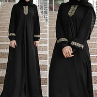Mortilo muslimanska haljina Women plus veličina Print Abaya Jilbab musliman maxi haljina casual kaftan
