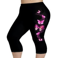 Neilla dame joga hlače cvjetno print capris visoki struk Capri gamaše Žene atletska dna tanka noga za