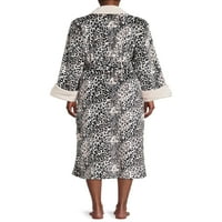 Natori Studio ženska sjenka Leopard štampana plišana haljina