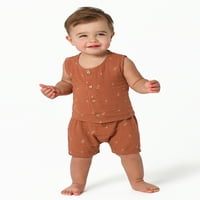Moderni trenuci Gerber baby Boy Top i kratki komplet odjeće, komad, veličine mjeseci-mjeseci