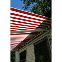 6,5 '5' uvlačivosti tenda, crvena i bijela prugasta boja