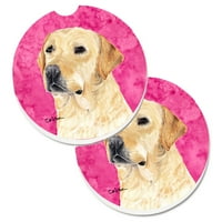 Carolines Treasures SC9133pkCarc Pink Labrador set držača čaša Car Cair Garner, Multicolor