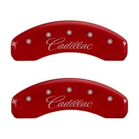CALIPER pokriva 35015ScadrD Cadillac Script Logo - Crveni praškasti kaput - skup odgovara: 2007- Cadillac