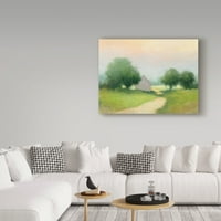 TRADEMARKNA CENT ART 'Country Road and Barn' Canvas Art by Julia Purinton