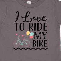 Inktastični bicikl Volim voziti moju biciklističku poklon toddler majicu Toddler Girl