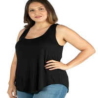 Ženski Plus Size okrugli Hemline Plus Size Razorback Tank Top