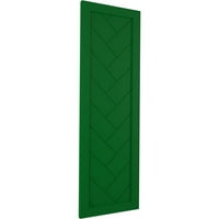 Ekena Millwork 15 W 71 H True Fit PVC Jednostruka ploča Herringbone modernog stila fiksne kapke za montiranje, Viridian Green