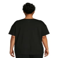 Reebok ženska veličina plus size beskonačni kratki rukav ošišana majica za dres