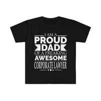 Ponosni tata super korporativnog advokata Unise T-shirt s-3XL Dan očeva