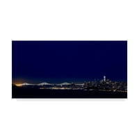 Zaštitni znak likovne umjetnosti 'San Fransisco Skyline noću' Canvas Art od američke škole