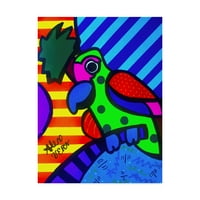 Zaštitni znak likovne umjetnosti Tropska papagaj umjetnost alera alera