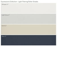 Kolekcija Prilagođenih Izraza, CordLess Light Filtering Roller Shade, Plava, 3 4 Širina 48 Dužina