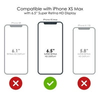Distinktink Clear Shockproof hibridna futrola za iPhone XS Ma-TPU Branik akrilna zaštita od kaljenog stakla-bez