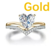 Ušteda pad do 50% popusta na prsten s sjajem punim dijamantskim šarenim geometrijskim draguljima ženskih