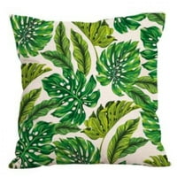 Oaktree Home Decor Tropske biljke pamučna posteljina kvadratna štampana dekorativna jastučnica za jastuke