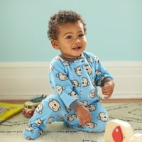 Gerber Baby Boy Microfleece pokrivač za spavanje pidžama, 2-pakovanje