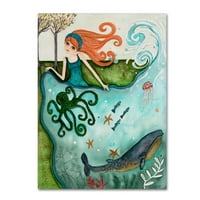 Zaštitni znak likovne umjetnosti' djevojka velikih očiju okean sanjar ' platnena Umjetnost Wyanne