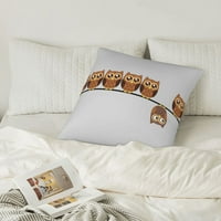 Dekorativne navlake za jastuke, Cartoon Owl Square Sofa dekorativna pletena jastučnica, 20 x20