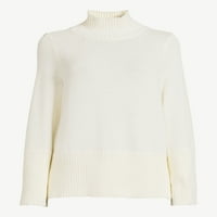 Ženski džemper sa rebrastom Dolčevicom za besplatnu montažu, srednje težine