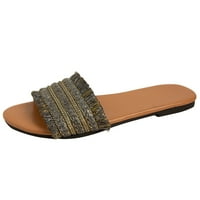 Boho ženske papuče Ljeto Novo Rim Retro sandale ravne casual cipele ženske posteljine kaznene slajdove