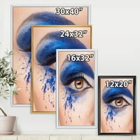 PROIZVODNJA Kružnica smeđeg oka sa plavom fantazijom šminka Moderni uokvireni platneni zidni otisak