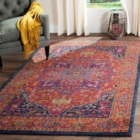 Evoke Westley Tradicionalni cvjetni tepih za trkač, Fuchsia Orange, 2'2 11 '