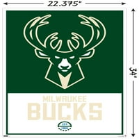 Milwaukee Bucks - Logo Zidni poster, 22.375 34