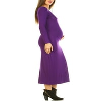 Ženska majica maxi haljina s dugim rukavima - dostupne su proširene veličine