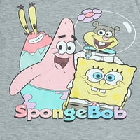 Spongebob SquarePants Djevojke; Kratki Rukav Grafički T-Shirt, 3-Pack, Veličine 4 - & Plus