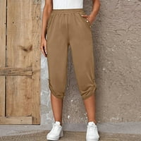 Durtebeua Ženske Pantalone Plus Size Joggers Pantalone Vežbajte Pantalone Za Jogu Visokog Struka Sa Džepovima