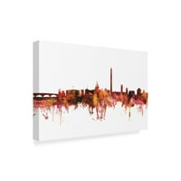 Zaštitni znak Fine Art 'Washington DC Skyline Crveno' Canvas Art Autor Michael Tomppsett