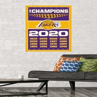 Los Angeles Lakers - Zidni Poster Šampiona, 22.375 34