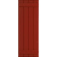 Ekena Millwork 1 2 W 79 H True Fit PVC Četvrta ploča Pridružena se tabla-n-letn kapci, vatra crvena