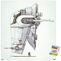 Star Wars: Saga - Boba Fett - Brodski zidni poster sa drvenim magnetskim okvirom, 22.375 34