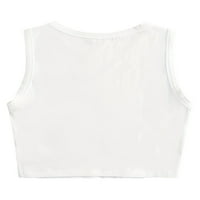 Caprese ženske majice Cropped ljeto Top Letter Print Tank Tops Comfy Tee pulover bez rukava LOVE White
