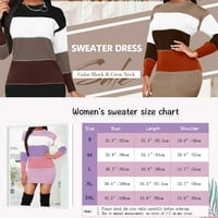 Delou ženska uska džemper haljina Mini pulover džemper haljina tanka topla jesen i zima