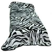 College navlake baca Zebra Print Ogroman Raschel bacajte pokrivač, prekrivač, 86 63