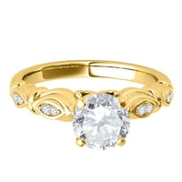 Mauli dragulji za angažman za žene za žene Carat Elegant Design Halo Angagement Diamond Ring Crafted Song