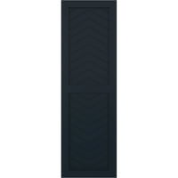 Ekena Millwork 15 W 69 H True Fit PVC dva panela Chevron modernog stila fiksnog montiranja roletne, Noćno plava bez zvijezda