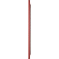 Ekena Millwork 15 W 30 H True Fit PVC horizontalna letvica modernog stila fiksne kapke za montiranje, Vatro Crvena